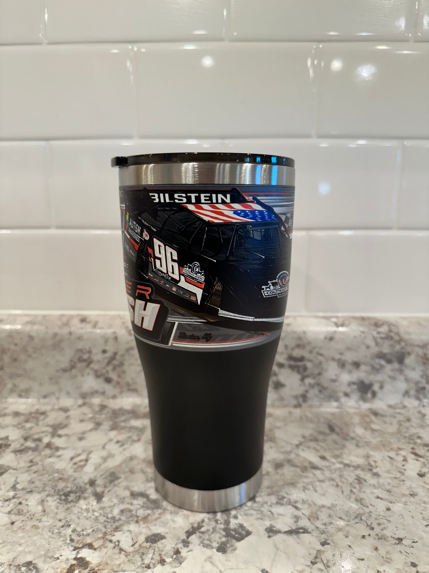 M2503 - 30oz Tanner English Black & Stainless Tumbler