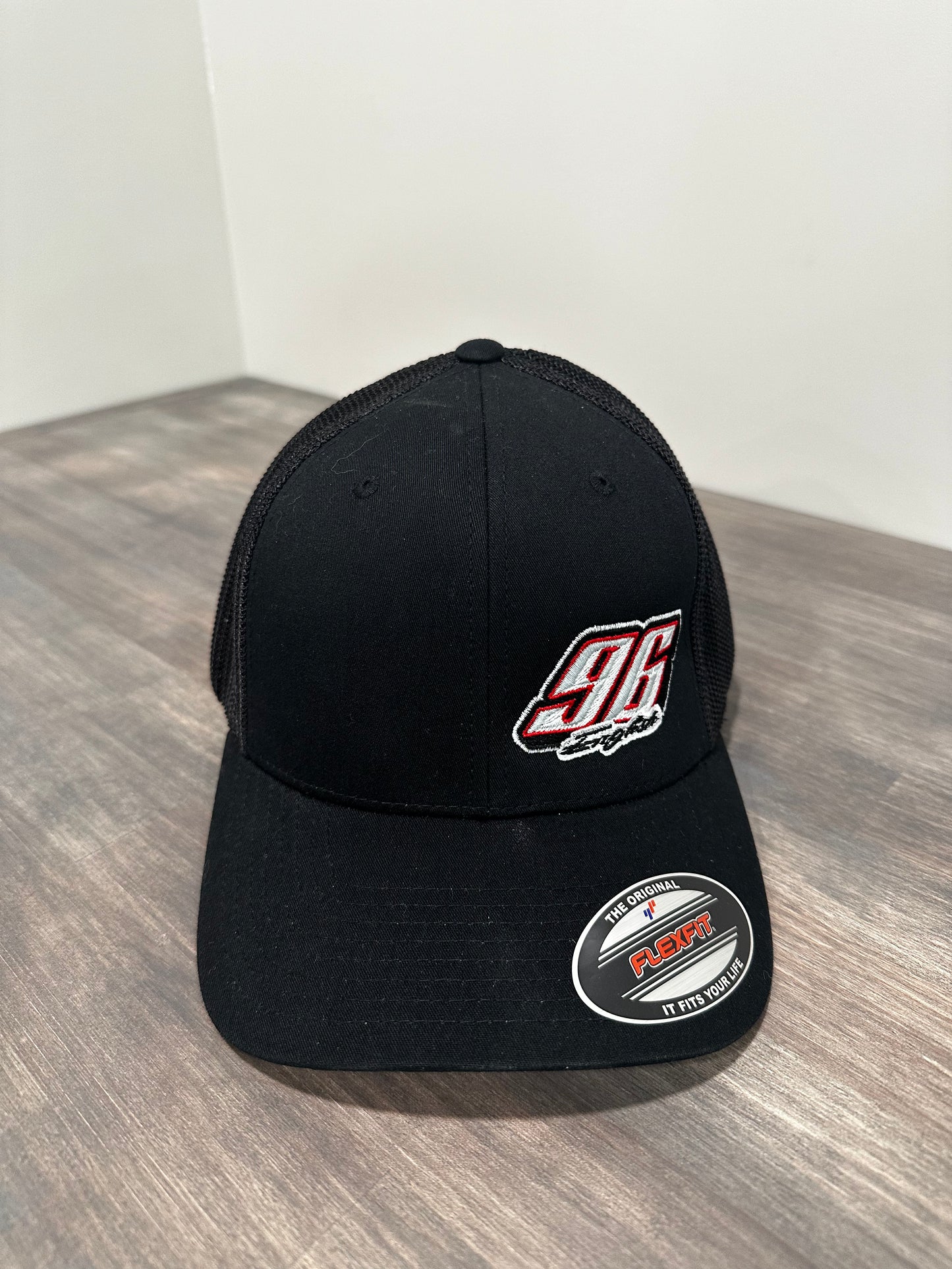 H2402B - Black English #96 FlexFit OSFA Hat