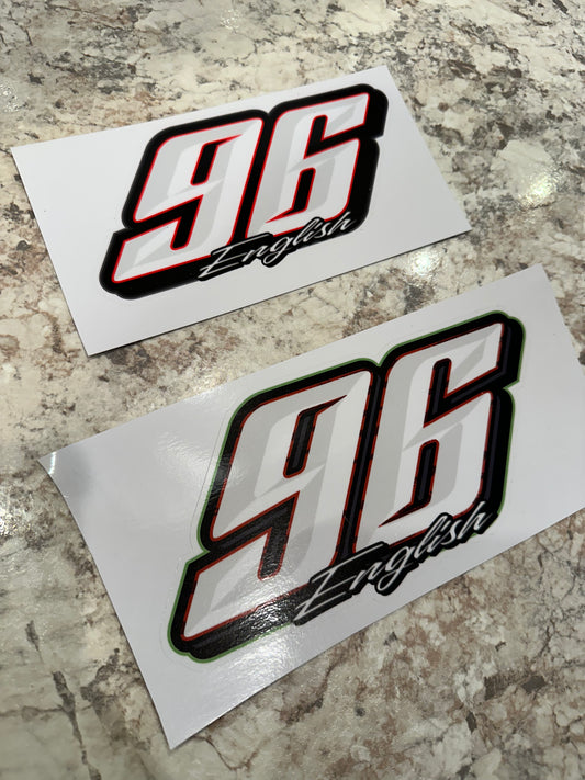 S2501 - Tanner English #96 Window Decals
