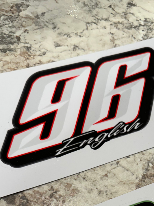 S2501 - Tanner English #96 Window Decals