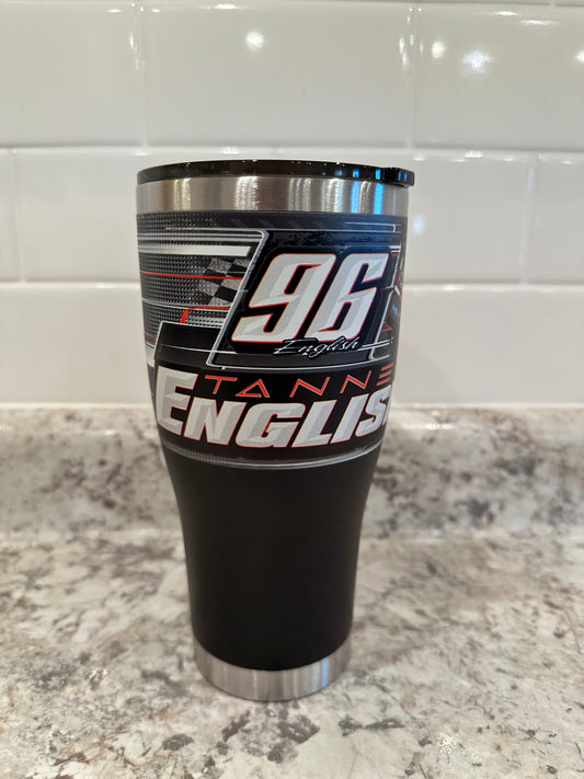 M2503 - 30oz Tanner English Black & Stainless Tumbler