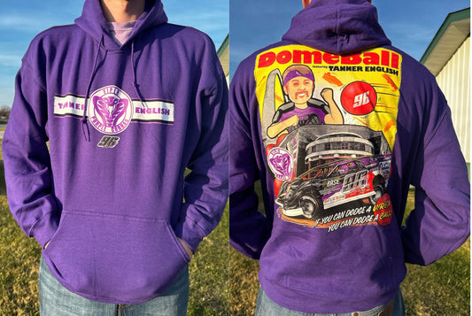 HS2303PU - Purple Dodgeball Dome Hooded Sweatshirt