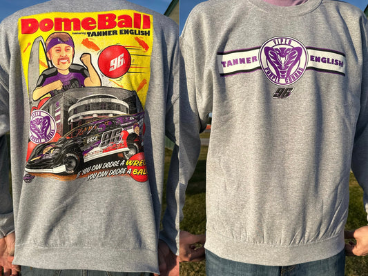 CN2301G - Grey Dodgeball Dome Crew Neck Sweatshirt