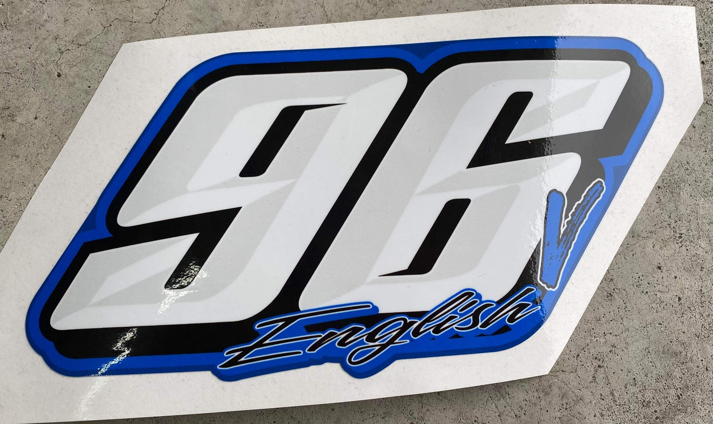 WD2203 - Tanner English #96v Window Decal